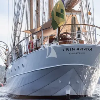 TRINAKRIA - At anchor
