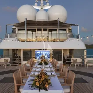 Heli deck dining