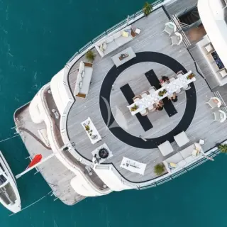 Heli deck dining