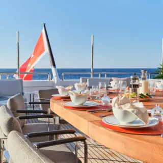 Upper Deck Dining - Set up