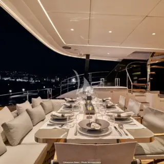 Dining area at night