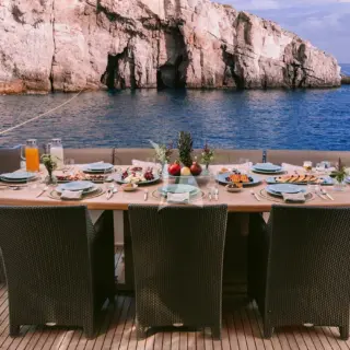 Aft deck - Al fresco dining area