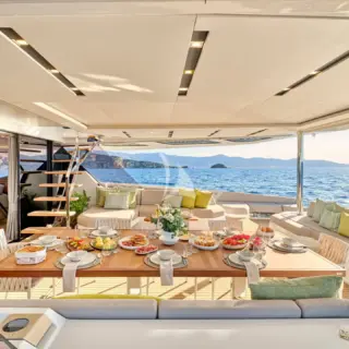 Aft deck dining area