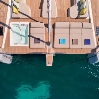 Aerial view fore deck