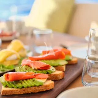 Salmon bruschetta