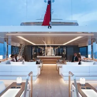 Main deck aft stairs to beach club