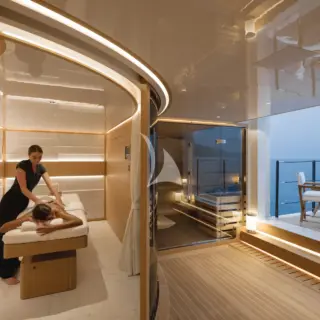 Massage room and sauna