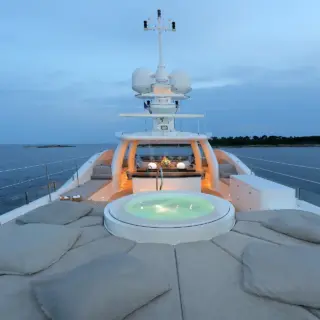 jacuzzi and sunpads