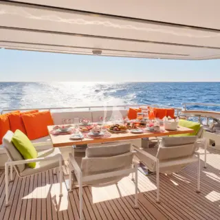 Main deck Aft dining table