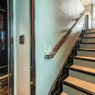 Private stairwell to Master Stateroom