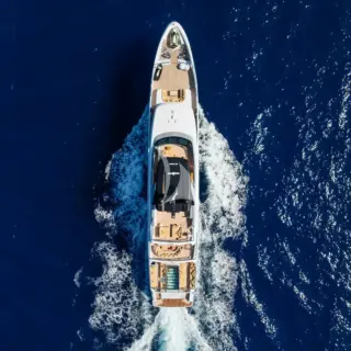 View from above underway