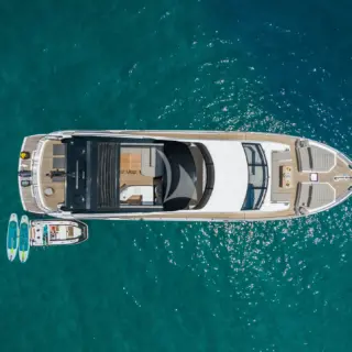 Aerial view - At anchor