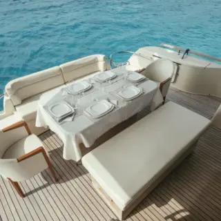 Aft dining area