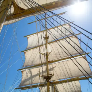View through the rigging