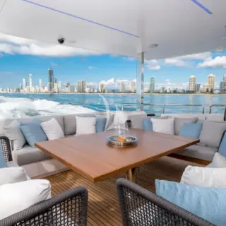 AURA | A large outdoor entertaining space on the aft deck