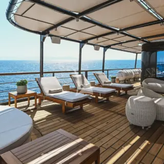 A deck - external seating area