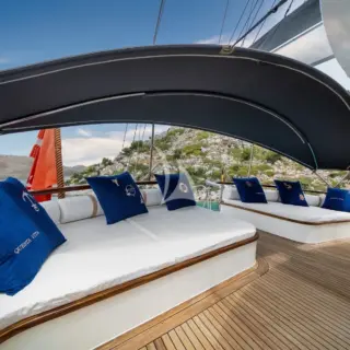 aft deck with awning