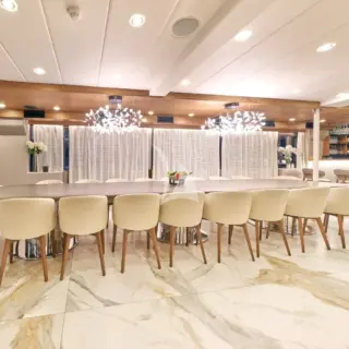 Formal dining in main saloon seats 24