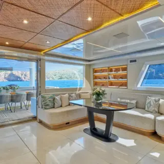 Dining table with cockpit view