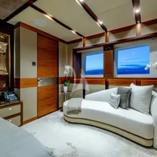 Master cabin lounging area