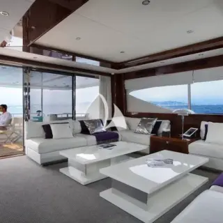 Molly's main saloon with panoramic views