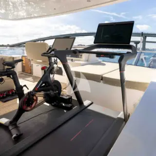 Pelaton Bike and Treadmill on Sundeck