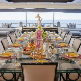 Upper deck aft dining area