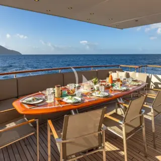 Main deck aft in dining set up mode