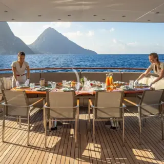Main deck aft in dining set up mode