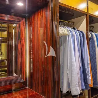 Master suite walk in wardrobe