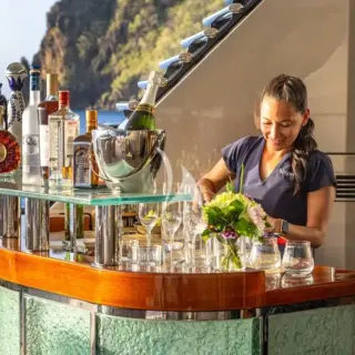 Main deck aft bar