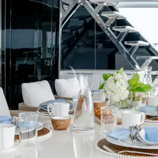 Aft deck dining