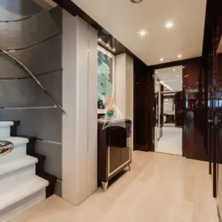 Main Deck Foyer walking towards Master Stateroom