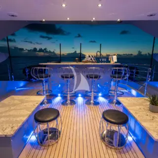 Fly Bridge Bar By Night