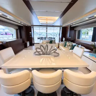 INSIEME - Main Salon Dining Table Looking Aft