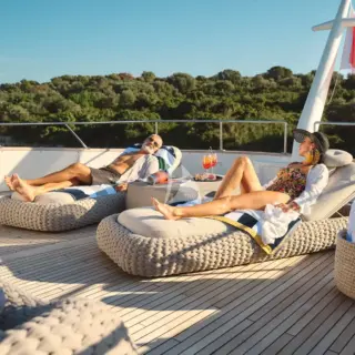 Lifestyle sun deck cocktails
