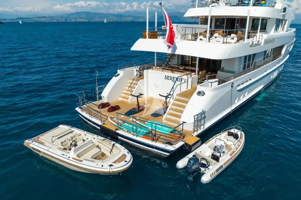 SERENITY - Aft swim platform and tenders