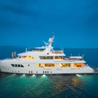 At anchor at sunset