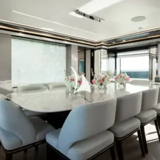 M/Y Provocateur Main Deck Dining