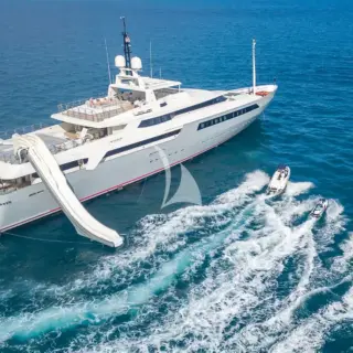 Water sports action at anchor