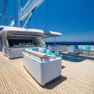 aft deck lounging area