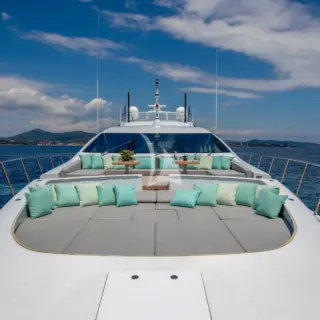 Forward deck sun lounge area