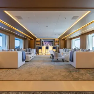 Seating area in main deck salon