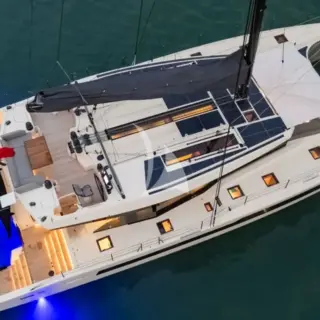 JACK - At anchor - Aerial view