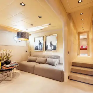 MRS GREY - Lower deck salon/convertible cabin