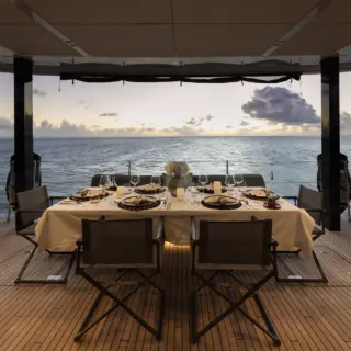SHADES OF GREY - AF T DECk Dinner setup