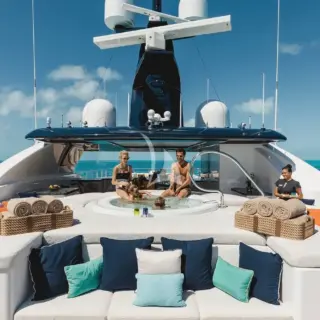 Sun deck jacuzzi