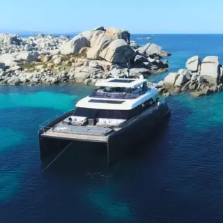 Seiya - at anchor in Corsica