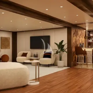 Upper/Owner's deck salon/bar area 