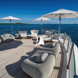 Sun deck lounging area